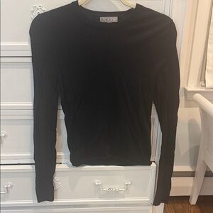 J.Crew Black Long Sleeve Top - Marino wool